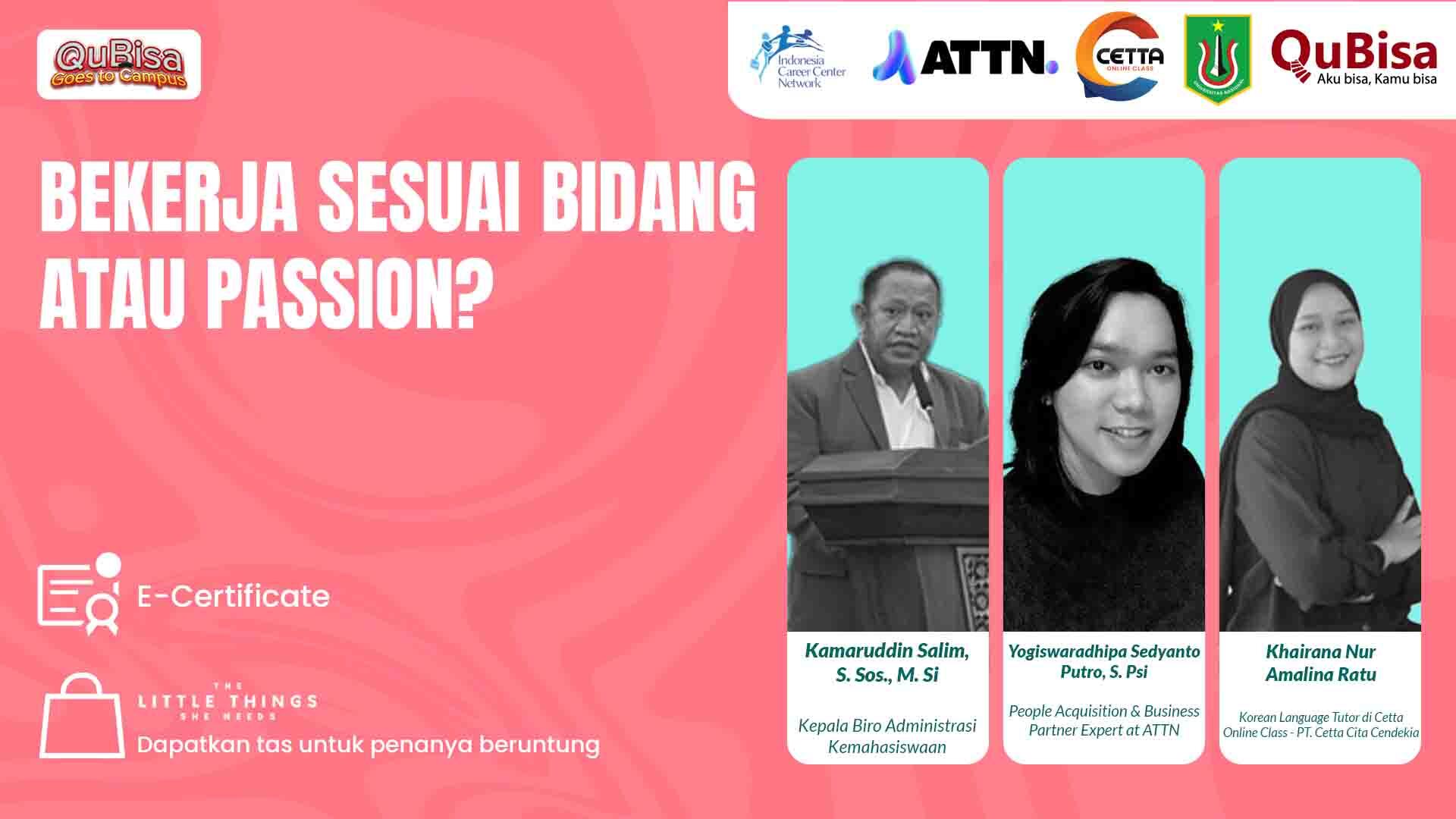 Bekerja Sesuai Bidang atau Passion?