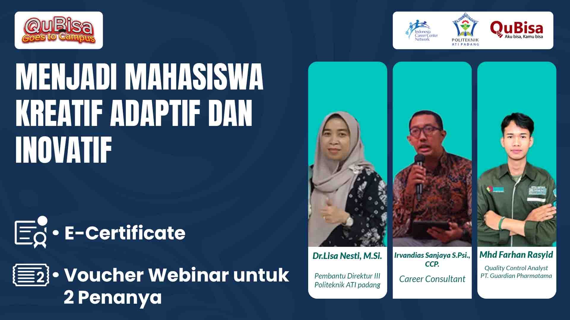 Menjadi Mahasiswa Kreatif Adaptif dan Inovatif